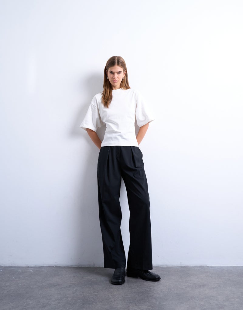 TOPSHOP Casual Short Sleeve Structured Back Detail Top - Image 4